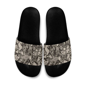 African Wild Animal Skins Slide Sandals Snake and Crocodile Mix Skin