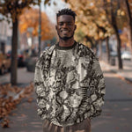 African Wild Animal Skins Sweatshirt Snake and Crocodile Mix Skin - African Pride