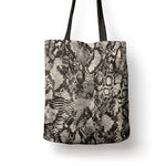 African Wild Animal Skins Tote Bag Snake and Crocodile Mix Skin
