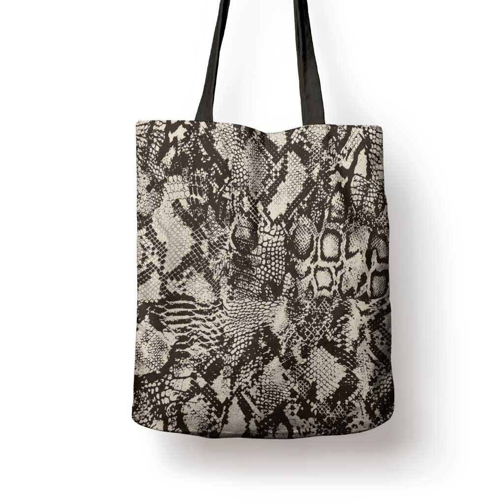 African Wild Animal Skins Tote Bag Snake and Crocodile Mix Skin