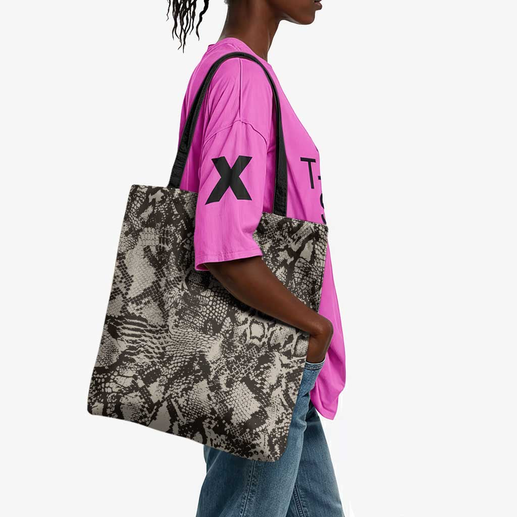 African Wild Animal Skins Tote Bag Snake and Crocodile Mix Skin