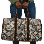 African Wild Animal Skins Travel Bag Snake and Crocodile Mix Skin