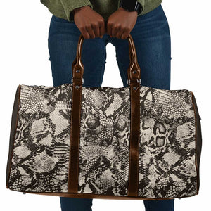 African Wild Animal Skins Travel Bag Snake and Crocodile Mix Skin