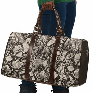 African Wild Animal Skins Travel Bag Snake and Crocodile Mix Skin