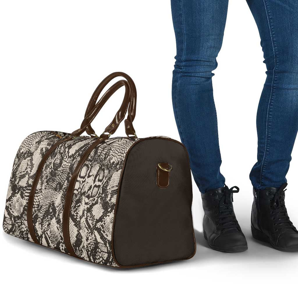 African Wild Animal Skins Travel Bag Snake and Crocodile Mix Skin
