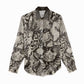 African Wild Animal Skins Women Casual Shirt Snake and Crocodile Mix Skin - African Pride