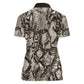 African Wild Animal Skins Women Polo Shirt Snake and Crocodile Mix Skin - African Pride