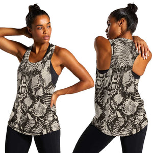 African Wild Animal Skins Women Racerback Tank Snake and Crocodile Mix Skin - African Pride