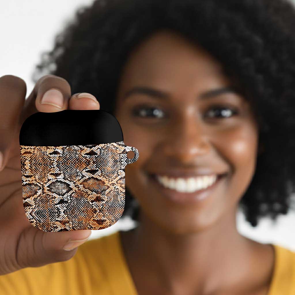 African Wild Animal Skins AirPods Case Vintage Snake Skin Pattern