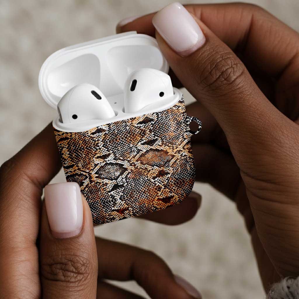 African Wild Animal Skins AirPods Case Vintage Snake Skin Pattern