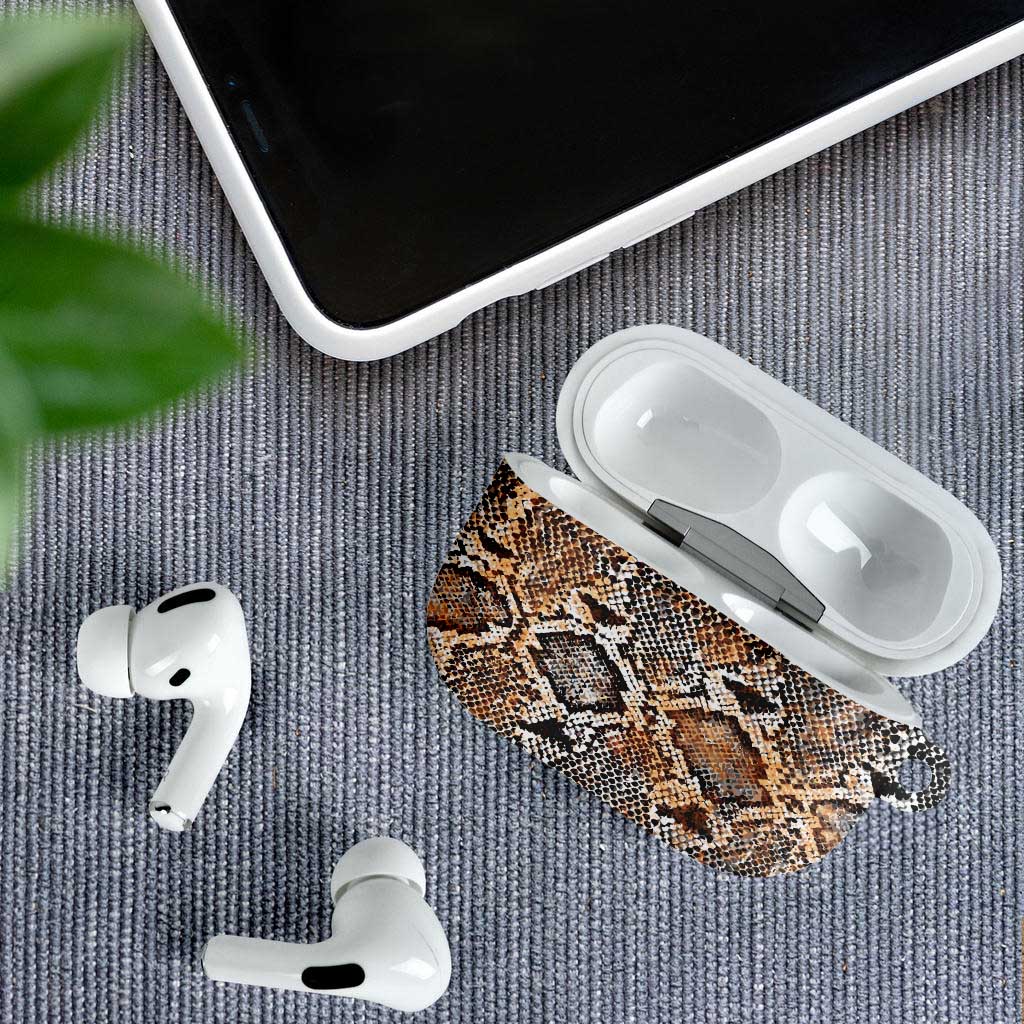 African Wild Animal Skins AirPods Case Vintage Snake Skin Pattern