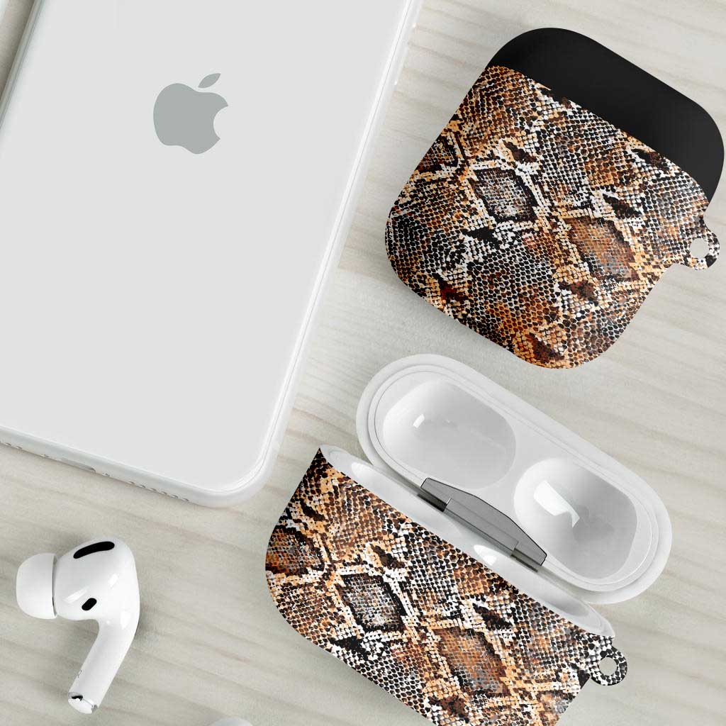 African Wild Animal Skins AirPods Case Vintage Snake Skin Pattern
