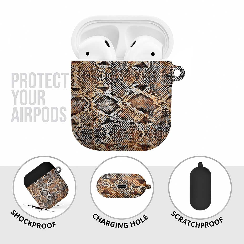 African Wild Animal Skins AirPods Case Vintage Snake Skin Pattern