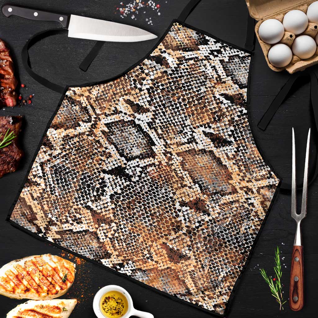 African Wild Animal Skins Apron Vintage Snake Skin Pattern