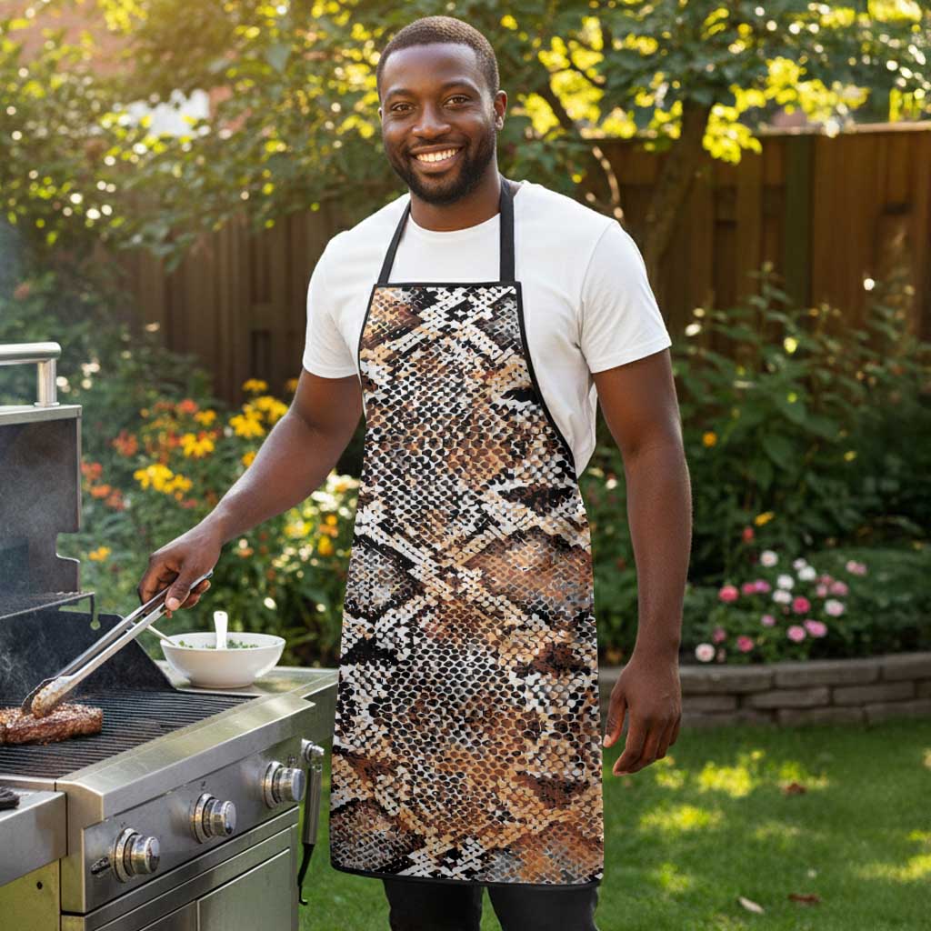 African Wild Animal Skins Apron Vintage Snake Skin Pattern