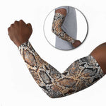 African Wild Animal Skins Arm Sleeves Vintage Snake Skin Pattern