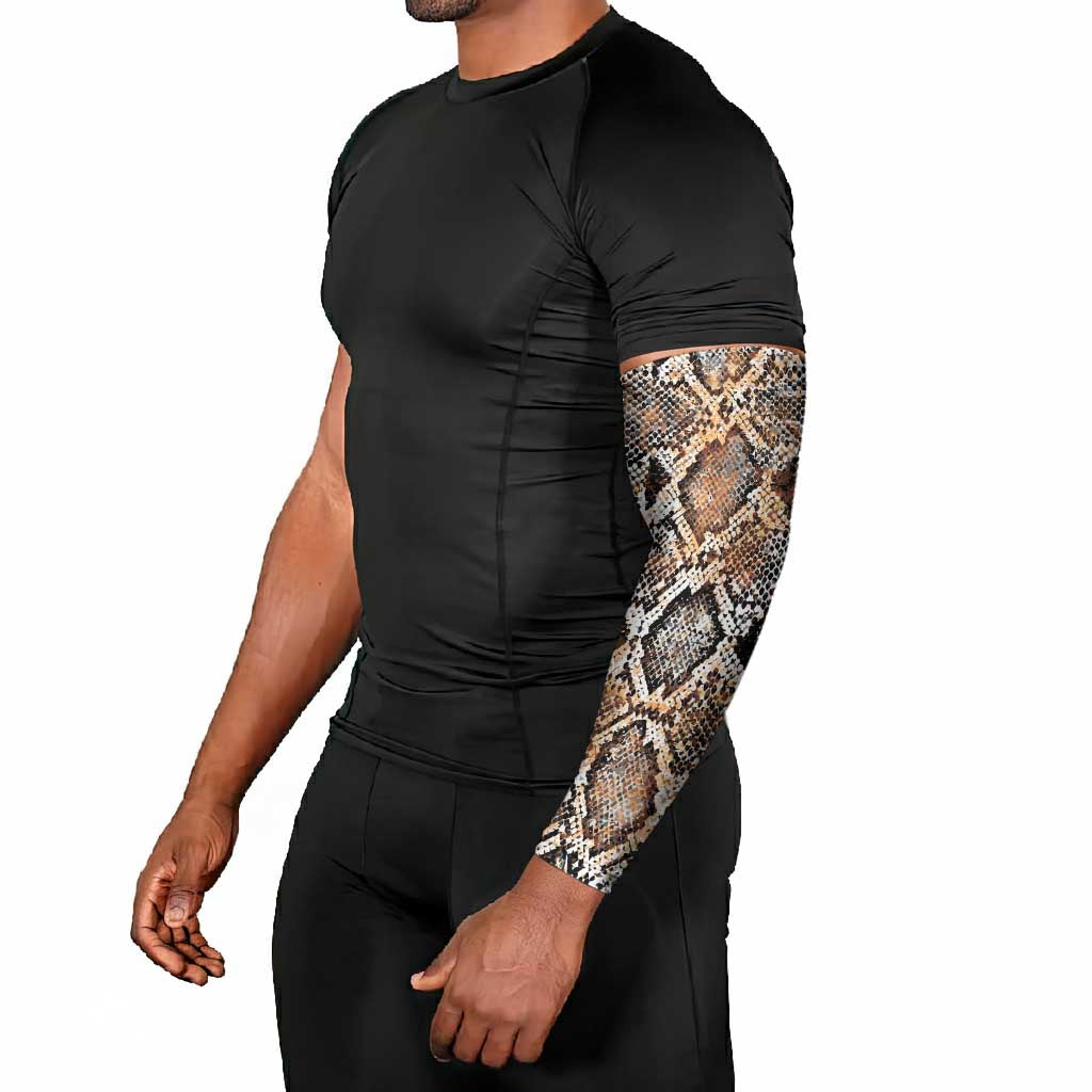 African Wild Animal Skins Arm Sleeves Vintage Snake Skin Pattern