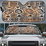 African Wild Animal Skins Auto Sun Shade Vintage Snake Skin Pattern