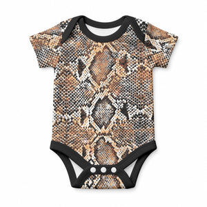 African Wild Animal Skins Baby Onesie Vintage Snake Skin Pattern