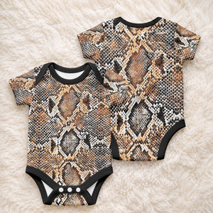 African Wild Animal Skins Baby Onesie Vintage Snake Skin Pattern