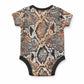 African Wild Animal Skins Baby Onesie Vintage Snake Skin Pattern