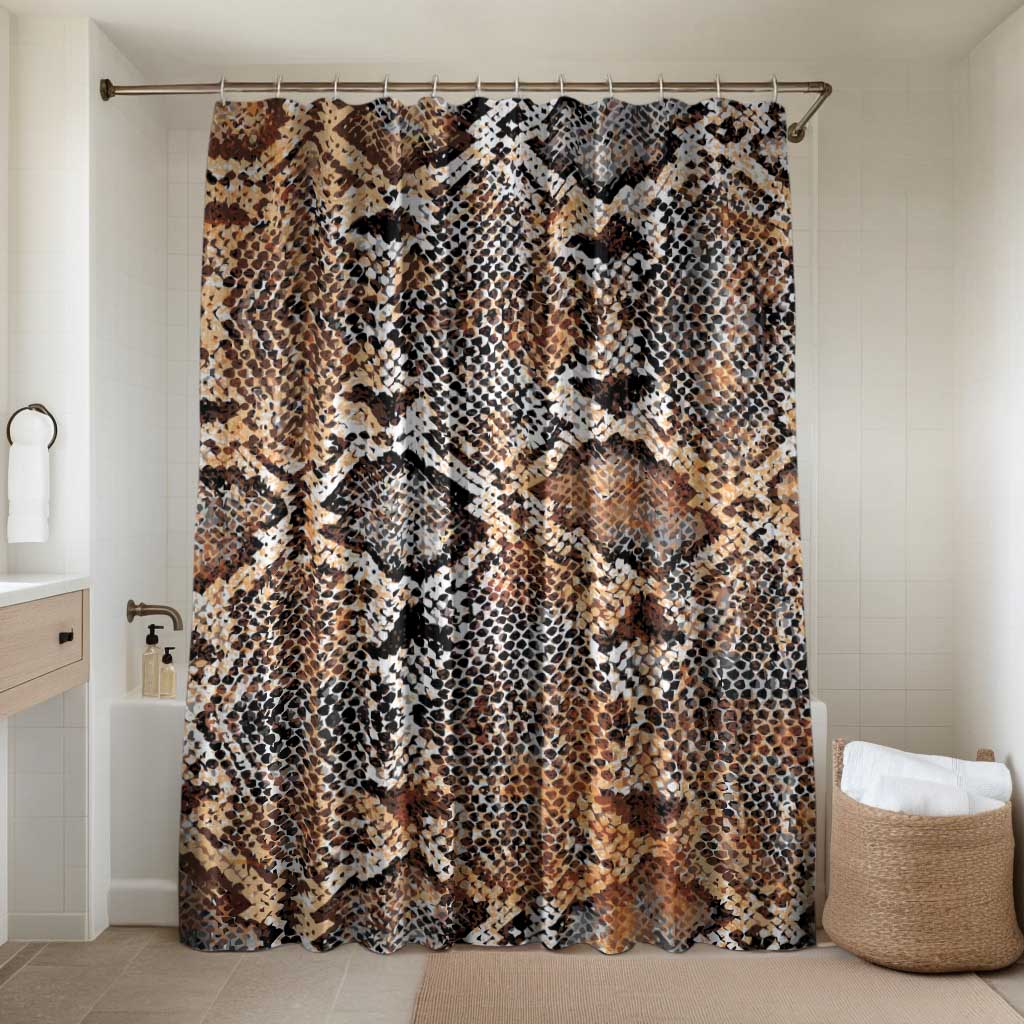 African Wild Animal Skins Bathroom Set Vintage Snake Skin Pattern