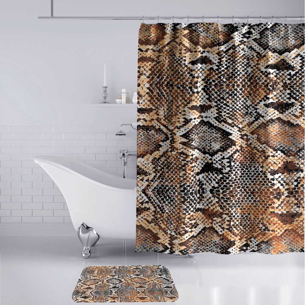 African Wild Animal Skins Bathroom Set Vintage Snake Skin Pattern