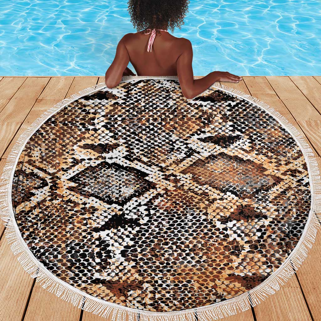 African Wild Animal Skins Beach Blanket Vintage Snake Skin Pattern - African Pride