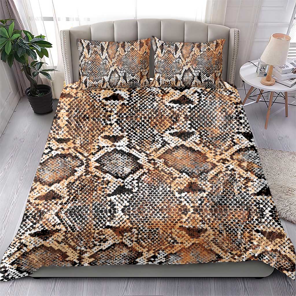 African Wild Animal Skins Bedding Set Vintage Snake Skin Pattern - African Pride