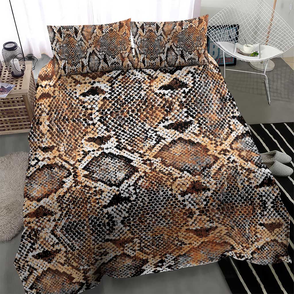 African Wild Animal Skins Bedding Set Vintage Snake Skin Pattern - African Pride