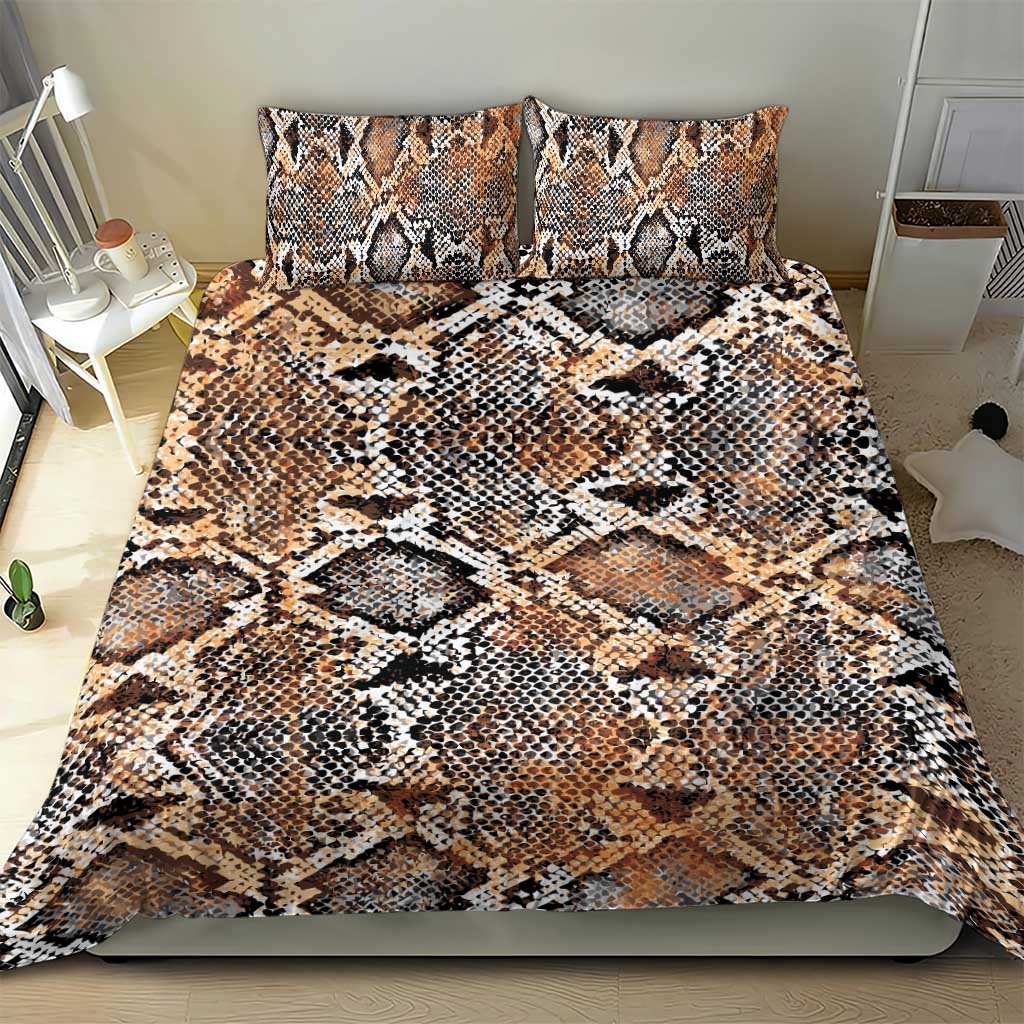 African Wild Animal Skins Bedding Set Vintage Snake Skin Pattern - African Pride