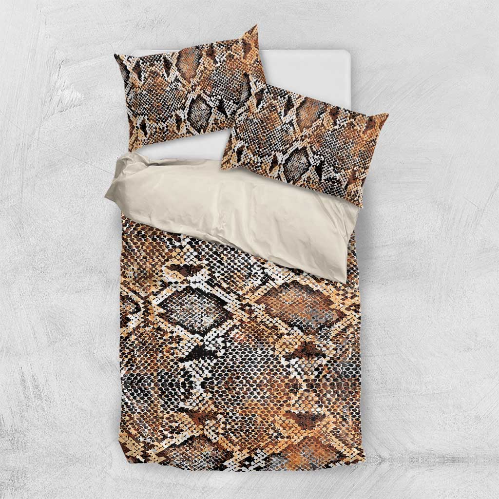 African Wild Animal Skins Bedding Set Vintage Snake Skin Pattern - African Pride