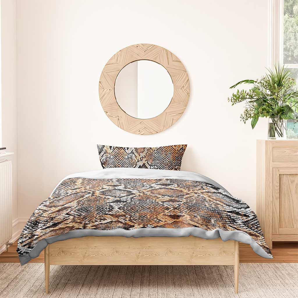 African Wild Animal Skins Bedding Set Vintage Snake Skin Pattern - African Pride