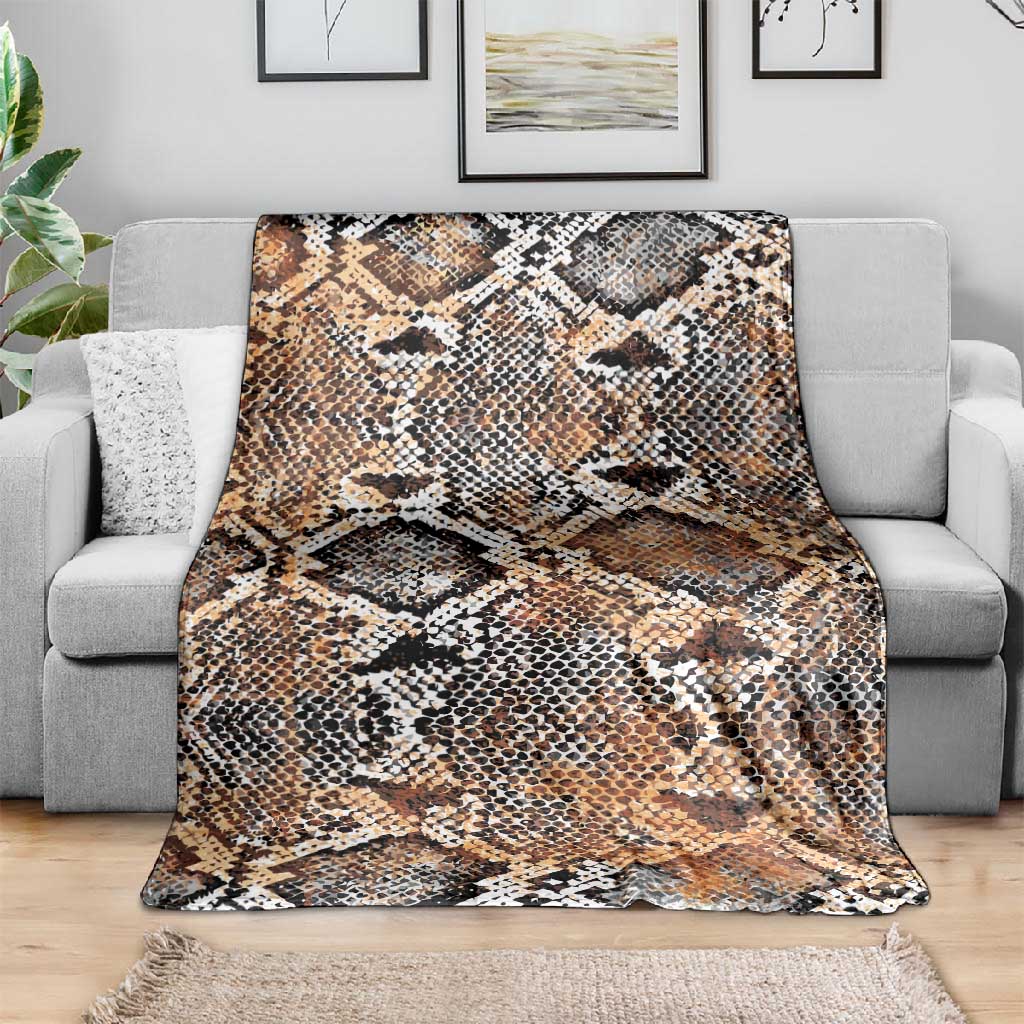 African Wild Animal Skins Blanket Vintage Snake Skin Pattern - African Pride