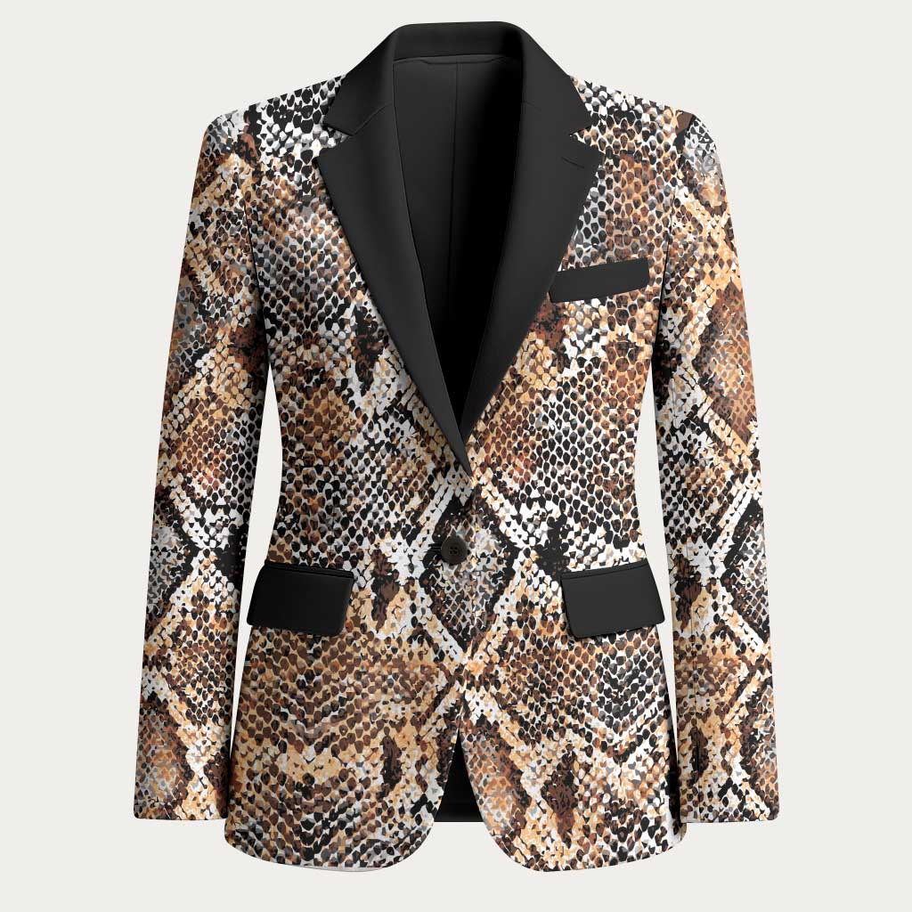 African Wild Animal Skins Blazer Vintage Snake Skin Pattern