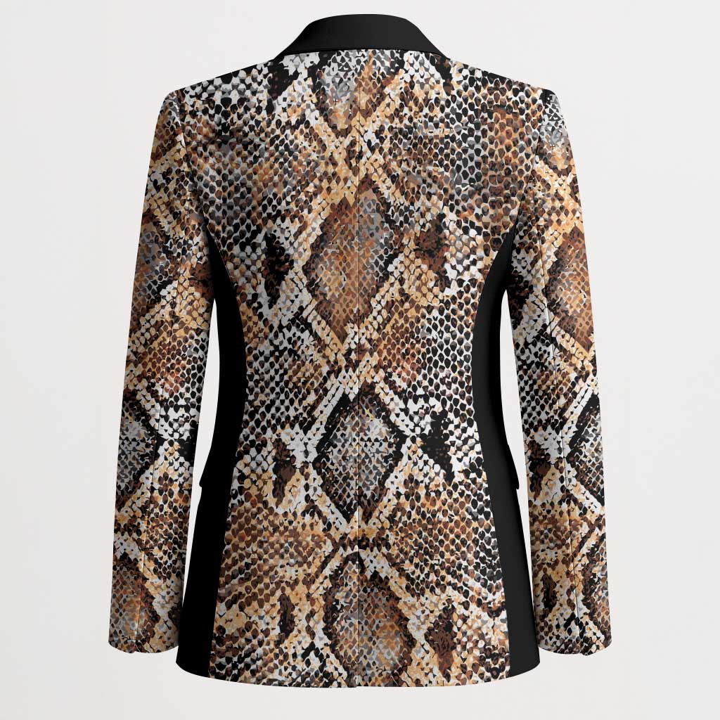 African Wild Animal Skins Blazer Vintage Snake Skin Pattern