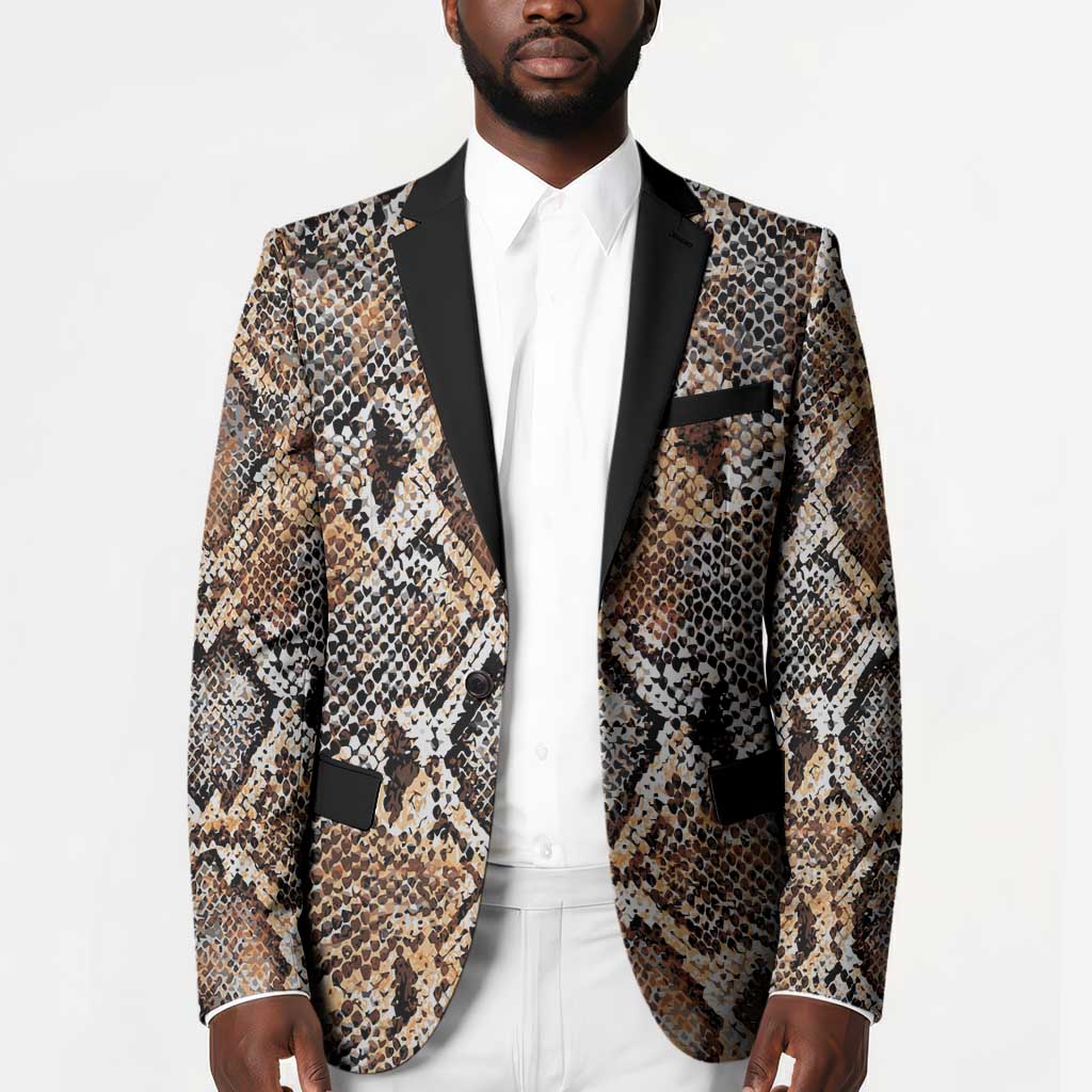African Wild Animal Skins Blazer Vintage Snake Skin Pattern