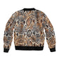 African Wild Animal Skins Bomber Jacket Vintage Snake Skin Pattern - African Pride