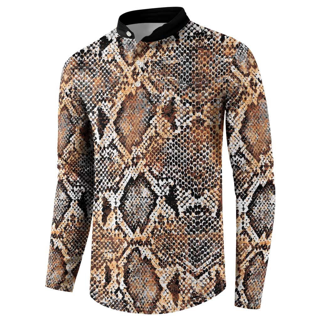 African Wild Animal Skins Button Sweatshirt Vintage Snake Skin Pattern