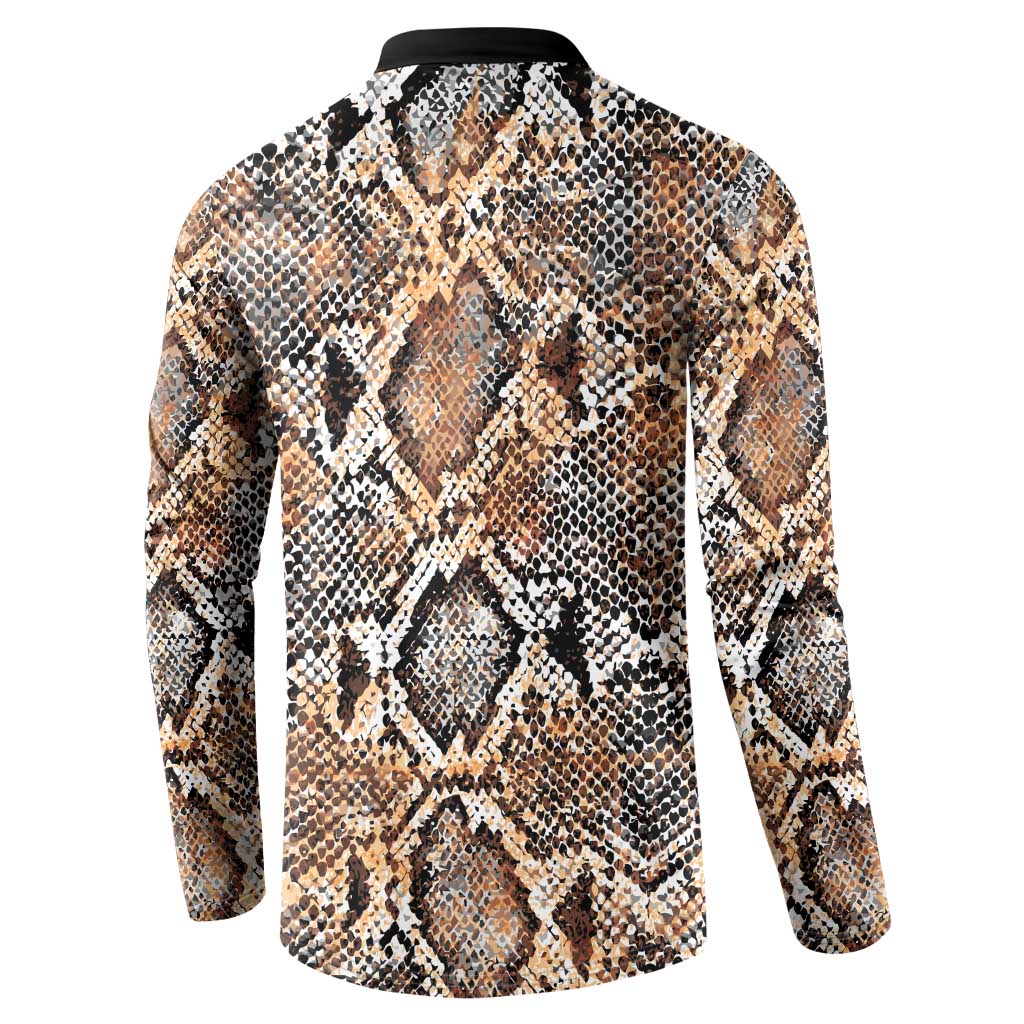 African Wild Animal Skins Button Sweatshirt Vintage Snake Skin Pattern