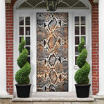 African Wild Animal Skins Door Cover Vintage Snake Skin Pattern