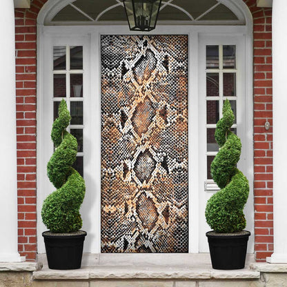 African Wild Animal Skins Door Cover Vintage Snake Skin Pattern