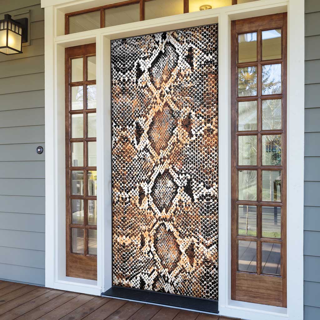 African Wild Animal Skins Door Cover Vintage Snake Skin Pattern