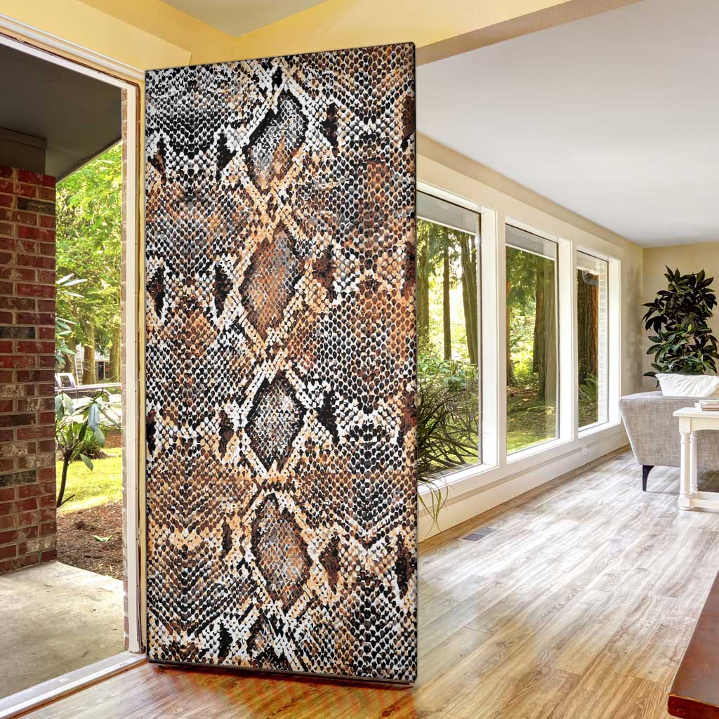 African Wild Animal Skins Door Cover Vintage Snake Skin Pattern