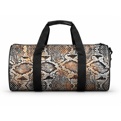 African Wild Animal Skins Duffle Bag Vintage Snake Skin Pattern