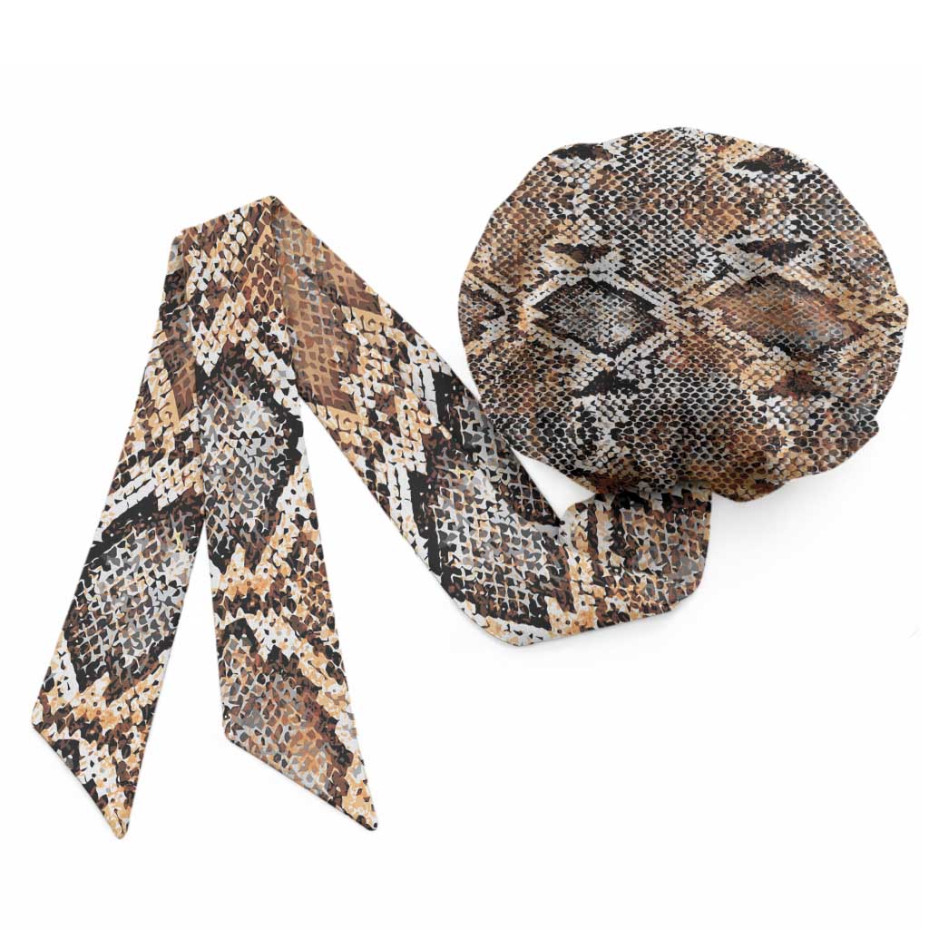 African Wild Animal Skins Easy Headwrap Vintage Snake Skin Pattern