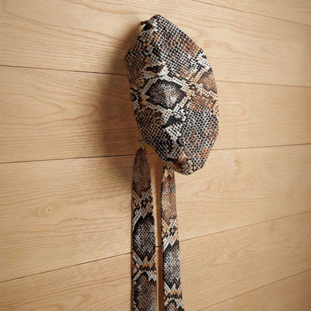 African Wild Animal Skins Easy Headwrap Vintage Snake Skin Pattern