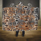 African Wild Animal Skins Hooded Blanket Vintage Snake Skin Pattern - African Pride