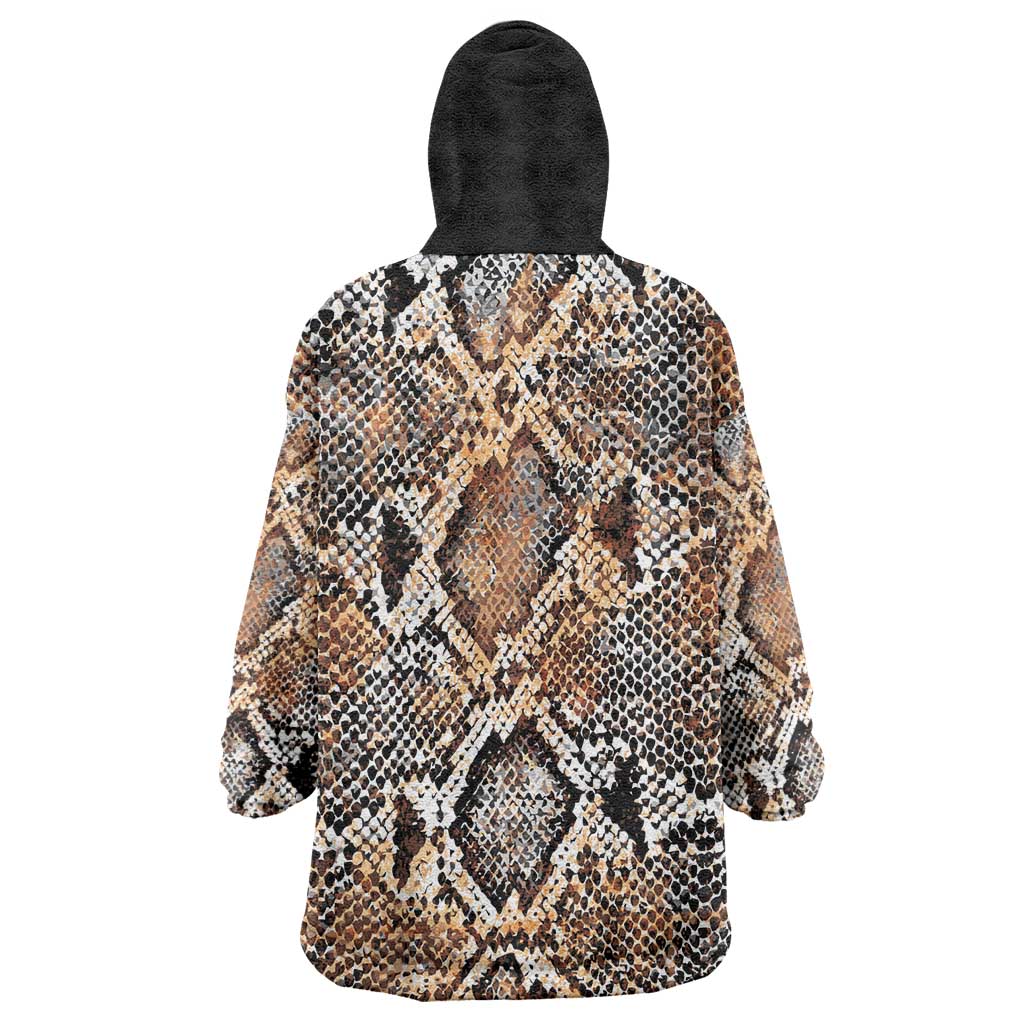African Wild Animal Skins Kid Wearable Blanket Hoodie Vintage Snake Skin Pattern - African Pride