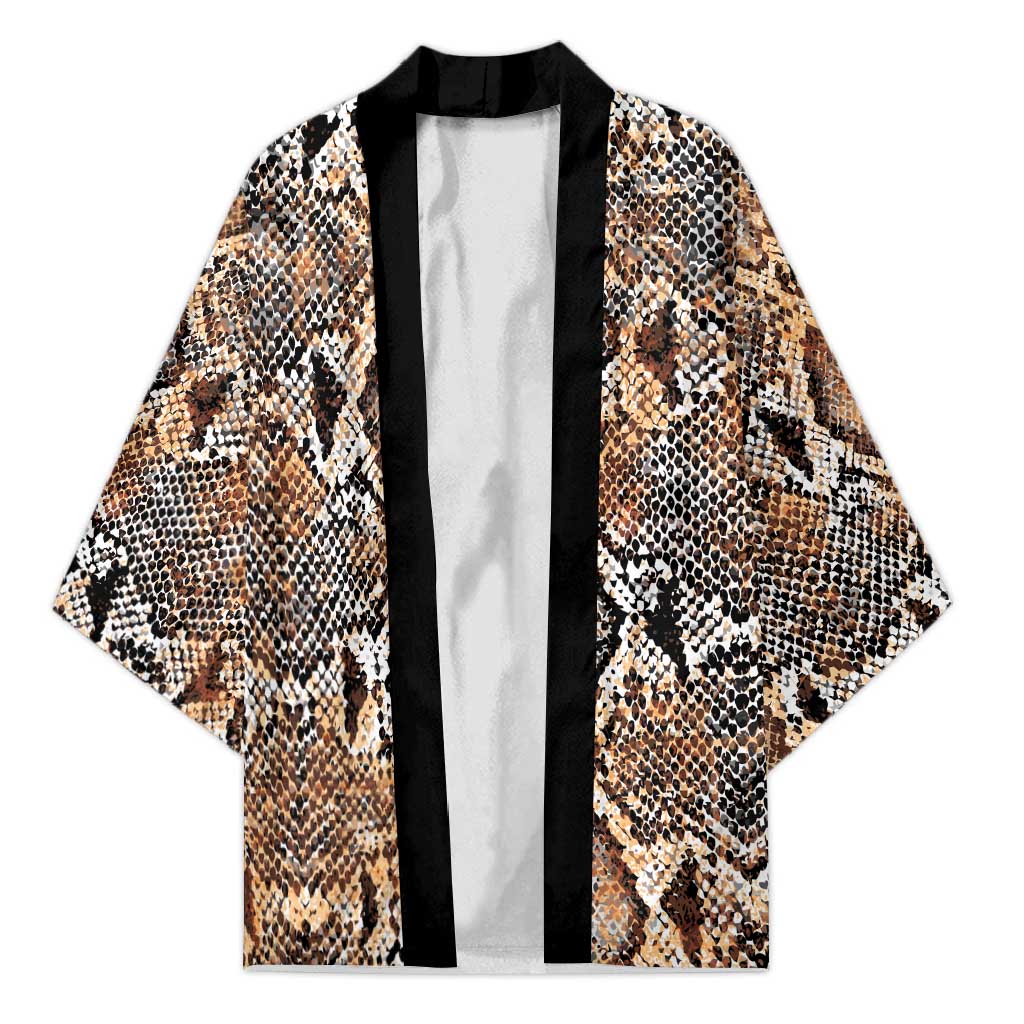 African Wild Animal Skins Kimono Vintage Snake Skin Pattern